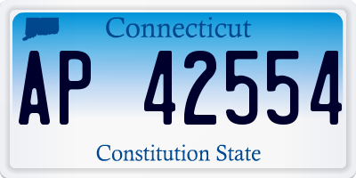 CT license plate AP42554