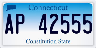 CT license plate AP42555