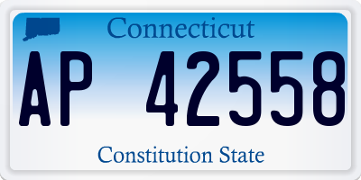 CT license plate AP42558