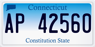 CT license plate AP42560
