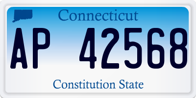 CT license plate AP42568