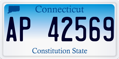 CT license plate AP42569