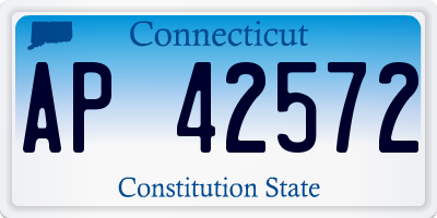 CT license plate AP42572