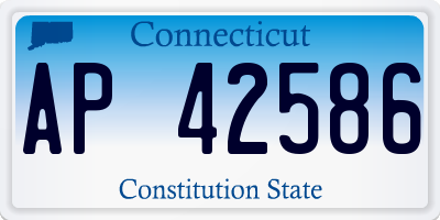 CT license plate AP42586