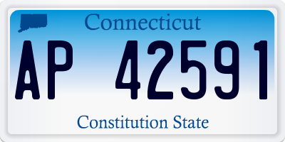 CT license plate AP42591