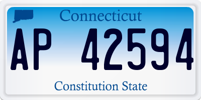 CT license plate AP42594