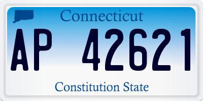 CT license plate AP42621