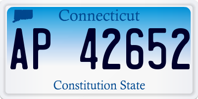 CT license plate AP42652