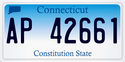 CT license plate AP42661