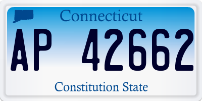 CT license plate AP42662