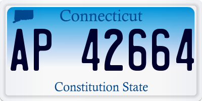 CT license plate AP42664