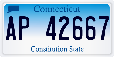 CT license plate AP42667