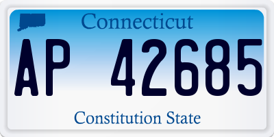 CT license plate AP42685