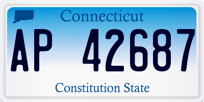 CT license plate AP42687