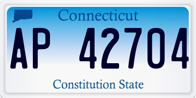 CT license plate AP42704