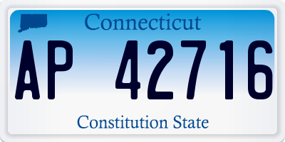 CT license plate AP42716