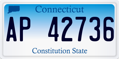 CT license plate AP42736