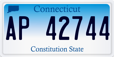 CT license plate AP42744