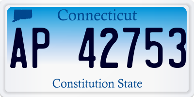 CT license plate AP42753