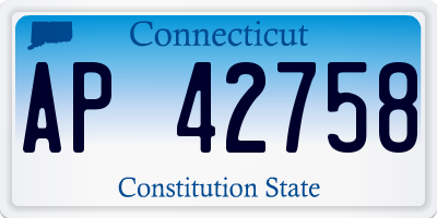 CT license plate AP42758