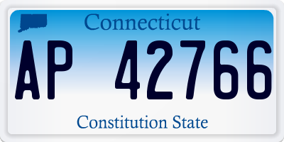 CT license plate AP42766