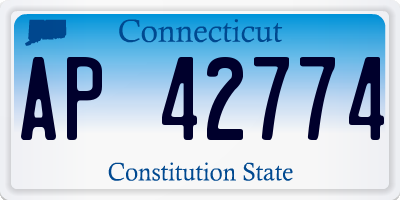 CT license plate AP42774