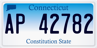 CT license plate AP42782