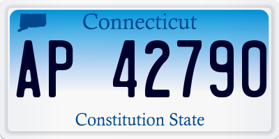 CT license plate AP42790