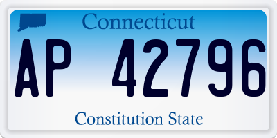 CT license plate AP42796