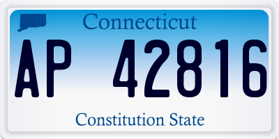 CT license plate AP42816