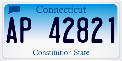 CT license plate AP42821