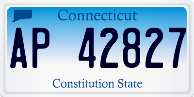 CT license plate AP42827