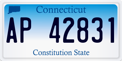 CT license plate AP42831