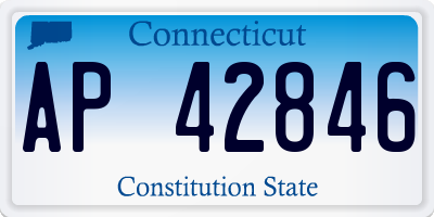 CT license plate AP42846