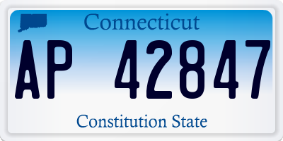 CT license plate AP42847