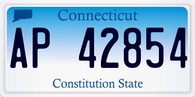 CT license plate AP42854