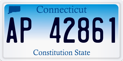 CT license plate AP42861
