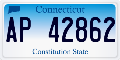CT license plate AP42862