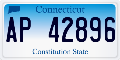 CT license plate AP42896