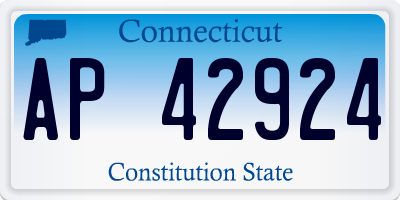 CT license plate AP42924
