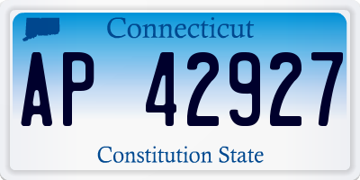 CT license plate AP42927