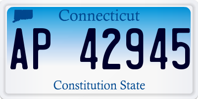 CT license plate AP42945