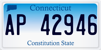 CT license plate AP42946
