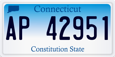 CT license plate AP42951