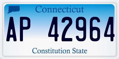 CT license plate AP42964