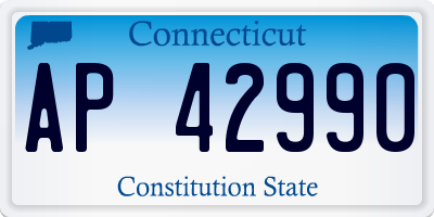 CT license plate AP42990