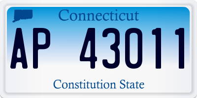 CT license plate AP43011