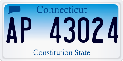 CT license plate AP43024