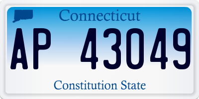 CT license plate AP43049