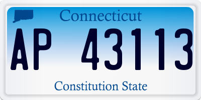CT license plate AP43113